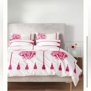 Anthropologie Farley Embroidered Duvet Cover